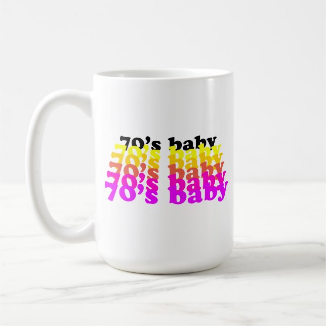 70'S baby funny birthday present born 1970 - 1979  Kaffeetasse (Links)