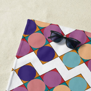 70's checkerboard pattern strandtuch