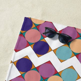 70's checkerboard pattern strandtuch