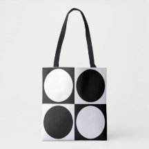 70s Checks and Circles Black and White