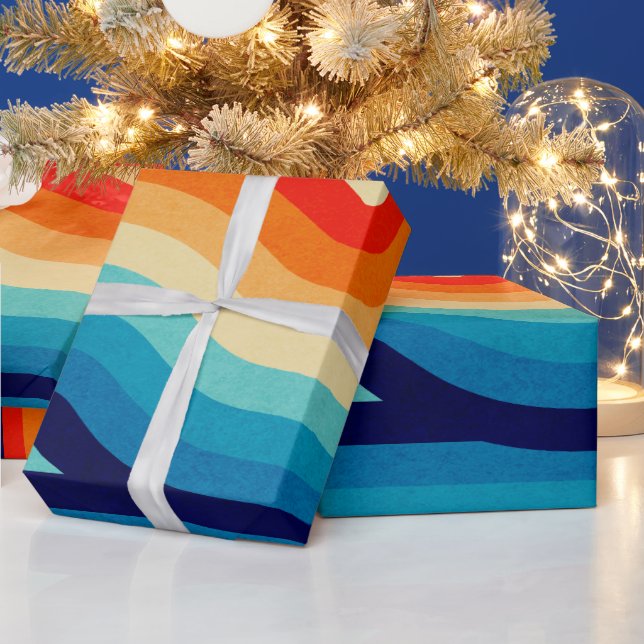 70s Double Wave Geschenkpapier (Feiertage)
