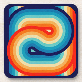 70s Double Wave Getränkeuntersetzer