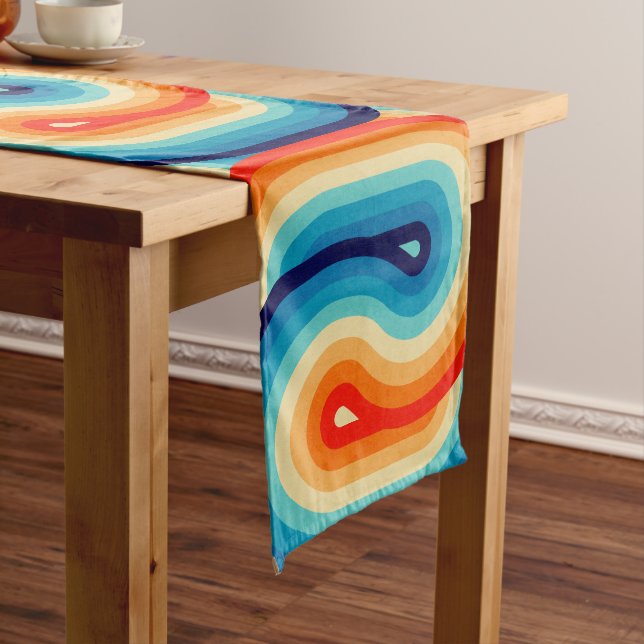 70s Double Wave Großer Tischläufer (Beispiel)