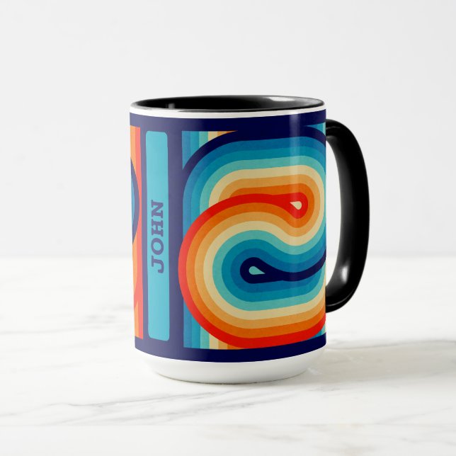 70s Double Wave Tasse (VorderseiteRechts)