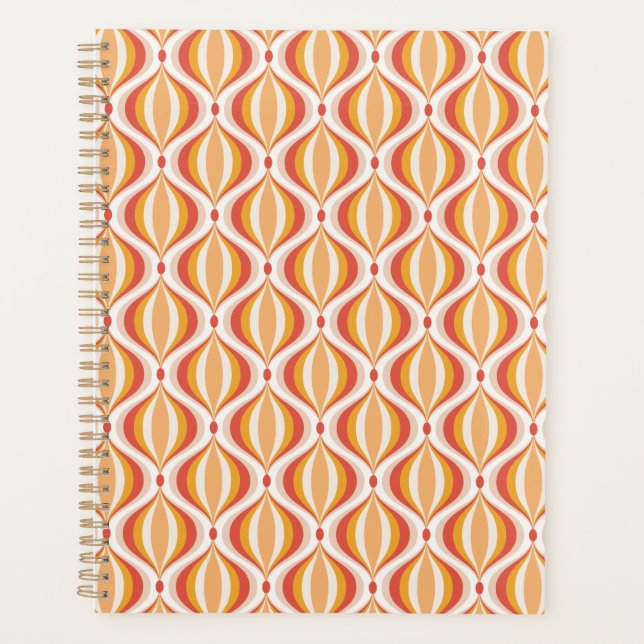 70s nostalgia planner groovy optical pattern planer (Vorderseite)