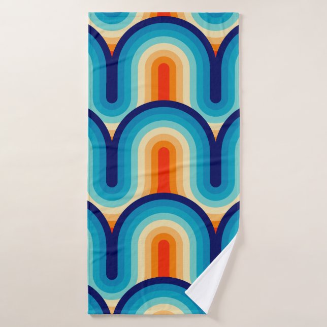 70s Rainbow Curves (Serviette de bain)