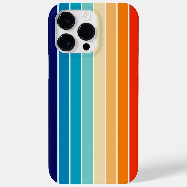 70s Rainbow Stripes Case-Mate iPhone 14 Pro Max Hülle (Rückseite)