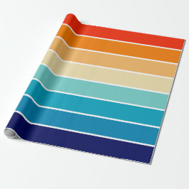 70s Rainbow Stripes Geschenkpapier