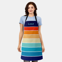 70s Rainbow Stripes Schürze