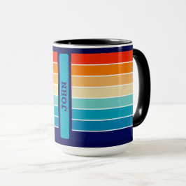 70s Rainbow Stripes Tasse