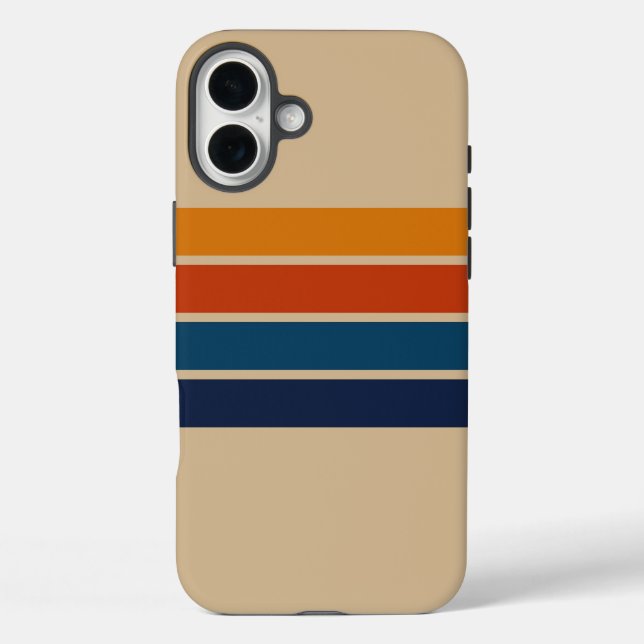 70s Retro iPhone 16 Plus Case (Rückseite)