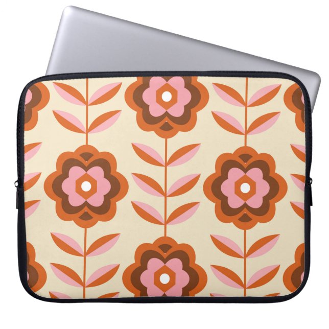 70's Retro Seamless Pattern. 60s and 70s Aesthetic Laptopschutzhülle (Vorderseite)
