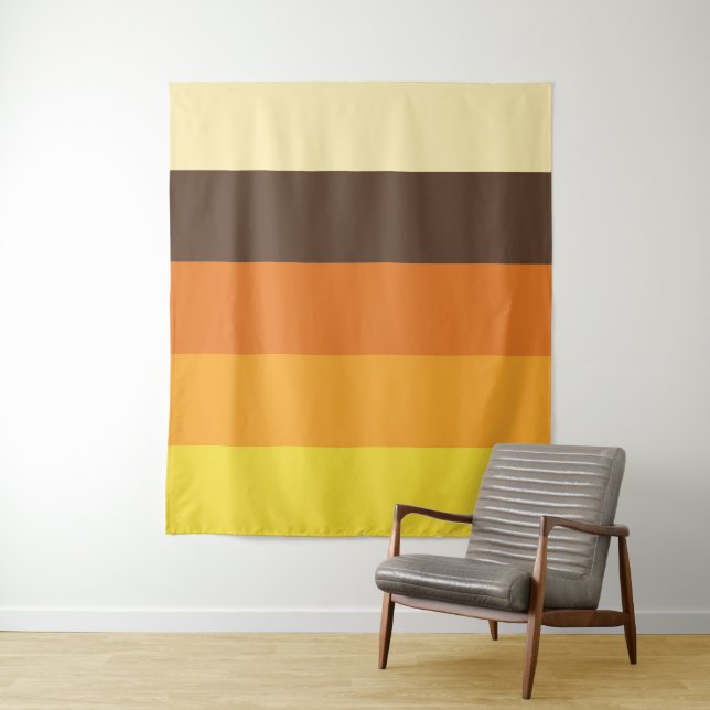 70s Retro Striped Color Pattern Wandteppich (Beispiel)