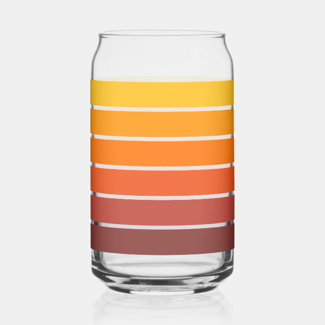 70s Retro Vintage Style Geometric Pattern Dosenglas (Vorderseite)