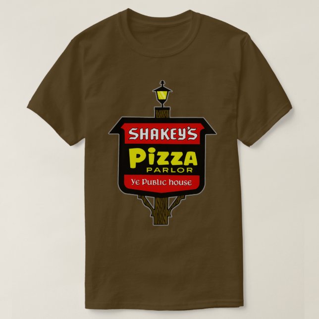 70s Shakeys Pizza Parlor Marquee T-Shirt (Design vorne)