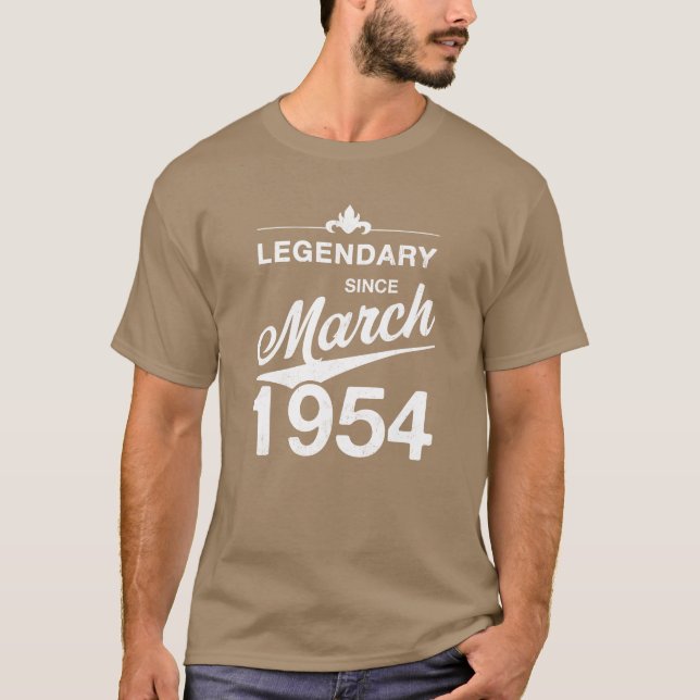 70th Birthday 70 Year Old Born March 1954 Gift fam T-Shirt (Vorderseite)