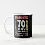 70th Birthday 70 Years Old Vintage Retro - 70 yr o Kaffeetasse<br><div class="desc">70th Birthday 70 Years Old Vintage Retro - 70 yr old 585</div>