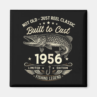 70th Birthday Fishing Gift Men Original 1956 Lied Magnet
