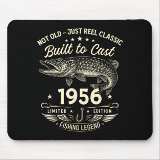 70th Birthday Fishing Gift Men Original 1956 Lied Mousepad