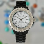 70th Birthday Gift Watch Armbanduhr<br><div class="desc">70th birthday gift wristwatch. To celebrate a special 70th birthday. Mark a significant birthday milestone with a birthday gift watch with the name of the recipient as well as the landmark 70th birthday being celebrated. Clean and stylish roman numerals on a white background. 70th. Seventy years old. 70th birthday gift...</div>