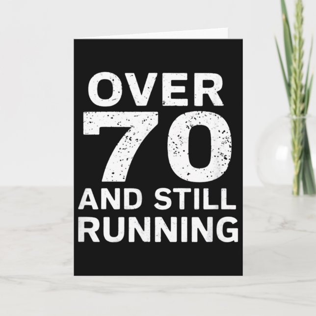 70th Birthday Older Runners Over The Hill 70 Runni Karte (Vorderseite)