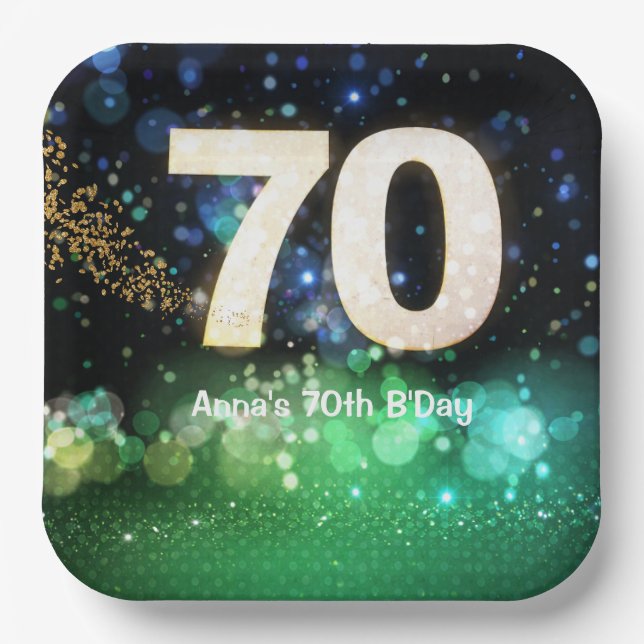 70th Birthday Party  Pappteller (Vorderseite)