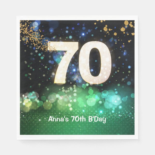 70th Birthday Party  Serviette (Vorderseite)