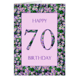 70th Birthday Purple Daisies