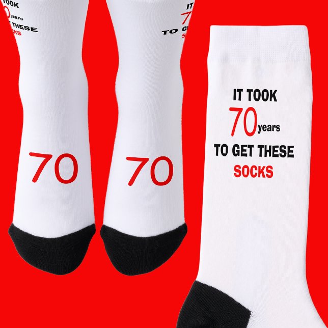 70th Birthday Socks Men Funny Socken (Von Creator hochgeladen)