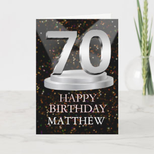 70th Birthday Spotlights Ajouter une carte de nom