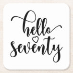 70th Birthday Women Hello 70 Cute 70 Years Old Rechteckiger Pappuntersetzer<br><div class="desc">70th Birthday Women Hello 70 Cute 70 Years Old - The perfect and cute 70th birthday gift for women! Makes a great outfit or decoration for a birthday party. Awesome gift for your friend or mom,  wife,  grandma or sister!</div>