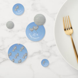 70th Platinum Wedding Anniversary heart ballons Konfetti