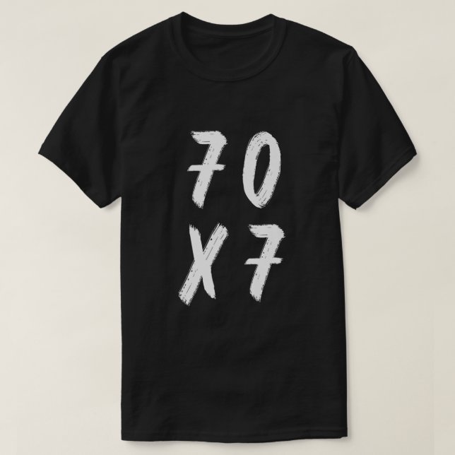 70x7 Unisex Christliche Bibelkleidung2157 T-Shirt (Design vorne)