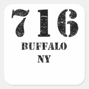 716 Büffel NY Quadratischer Aufkleber