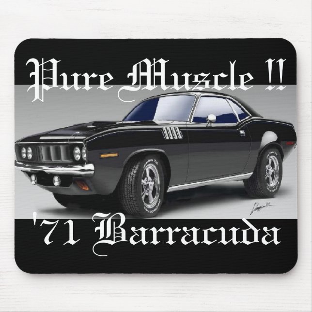 '71 Barracuda-reiner Muskel!! Mousepad (Vorne)