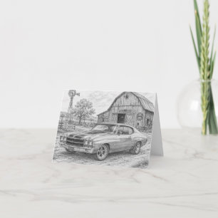 71 Chevelle Grußkarte Dankeskarte