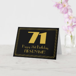 71. Geburtstag: Art Deco Inspiriert Look "71" & Na Karte