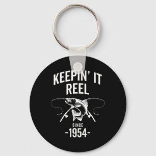 71. Geburtstag Keepin It Reel Seit 1954 Fischen Fi Schlüsselanhänger
