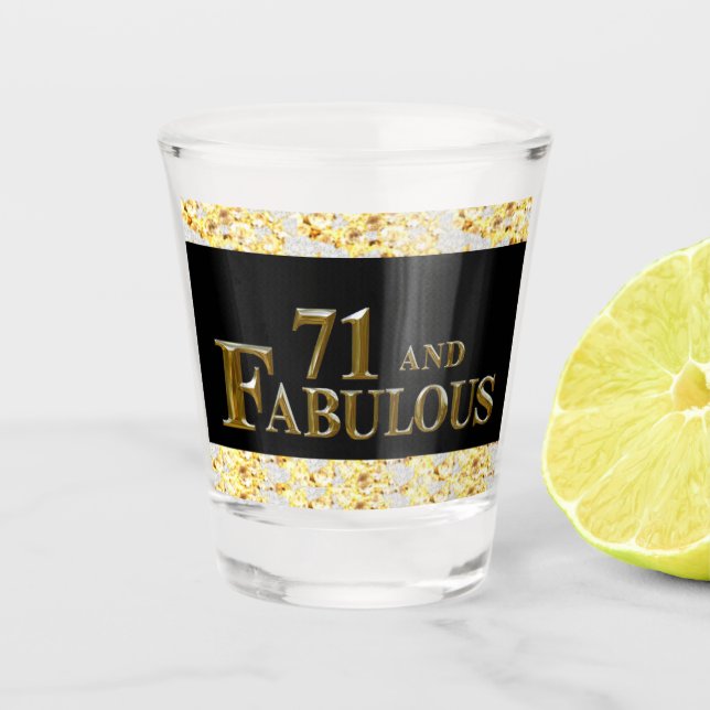 71. Geburtstag Schnapsglas (Vorderseite)