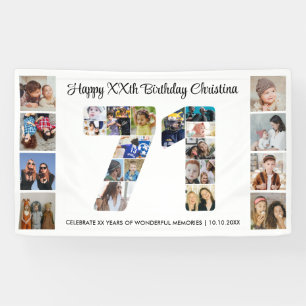 71. Geburtstagsfeier Nummer 71 Fotocollage Banner