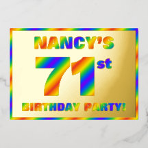 71. Geburtstagsparty — Spaß, Regenbogenspektrum "7