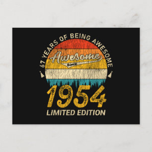 71 Jahre alt 1954 Retro Phantastisch 71. Geburtsta Postkarte