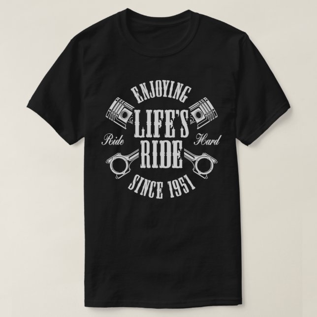 71 Jahre alt Motorrad Motorrad Lover 1951 71 T-Shirt (Design vorne)
