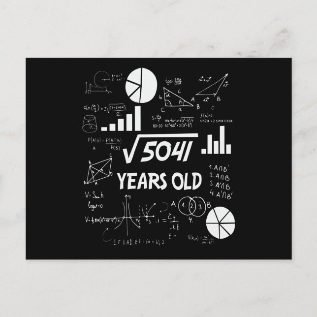 71 Jahre altes Tagesmathematik Lehrer 71. Geburtst Postkarte (Vorderseite)