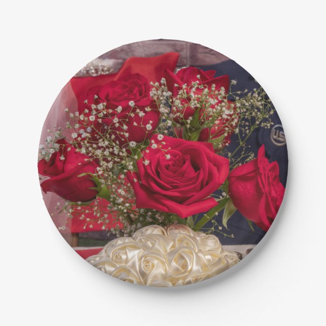 7215-Militärische Hochzeit Pappteller (Vorderseite)