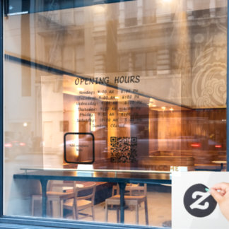 72" * 52" Öffnungszeiten Fensterheber Fensteraufkleber
