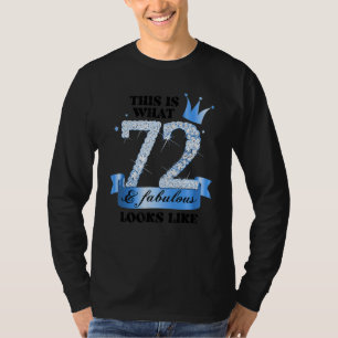 72 & Fabulous I Blau Weiße Party-Gruppe Candid Pho T-Shirt