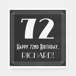 72. Geburtstag ~ Art Deco Inspiriert Look "72", Na Serviette