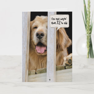 72. Geburtstag Golden Retriever Karte