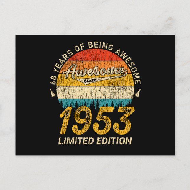 72 Jahre alt 1953 Retro Phantastisch 72. Geburtsta Postkarte (Vorderseite)